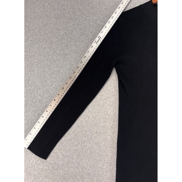 BloomChic Ribbed Sweater Dress 18 20 Black Bodycon Cutout Long Sleeve Plus - Picture 10 of 10